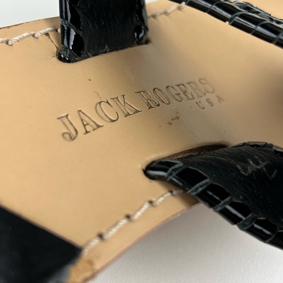 JACK ROGERS LOW WEDGE SANDAL BLACK SIZE 7 - Picture 10 of 10